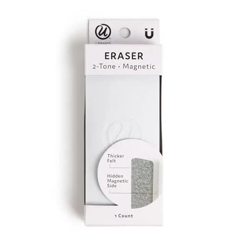 U Brands Magnetic Dry Erase Board Eraser 2"x5"x1" White | Effortless Erasing for Office & School thumbnail 3
