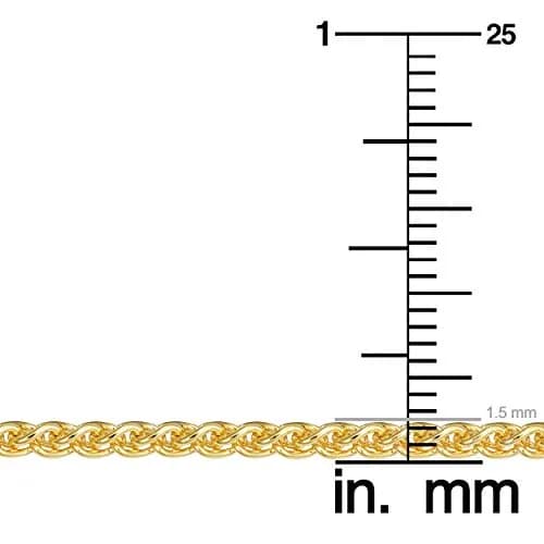 Kooljewelry 14k Yellow Gold Filled Round Wheat Chain Necklace 20 inch | Elegant, Durable Gold Jewelry thumbnail 4