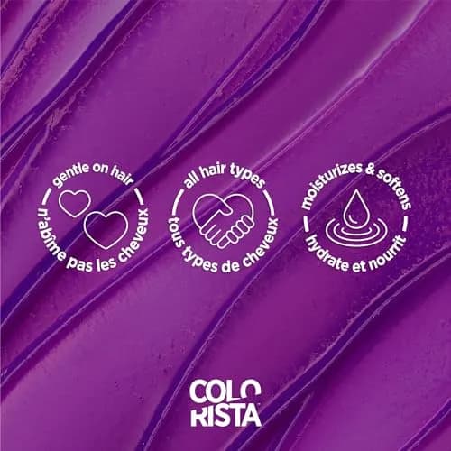 L'Oreal Paris Colorista Semi-Permanent Hair Color Purple 118ml (4 Fl Oz) | Temporary Hair Dye for Bleached & Blonde Hair thumbnail 4
