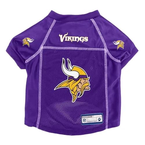 Littlearth NFL Minnesota Vikings Basic Pet Jersey, Team Color, X-Small | Officially Licensed NFL Fan Gear for Dogs thumbnail 1
