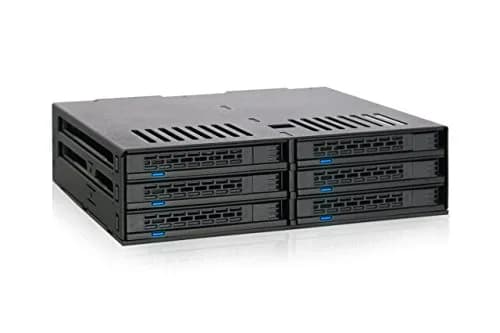 ICY DOCK ExpressCage MB326SP-B 6 Bay 2.5” SATA HDD/SSD Hot Swap Enclosure | Dual Cooling Fan for 5.25” Bay thumbnail 1