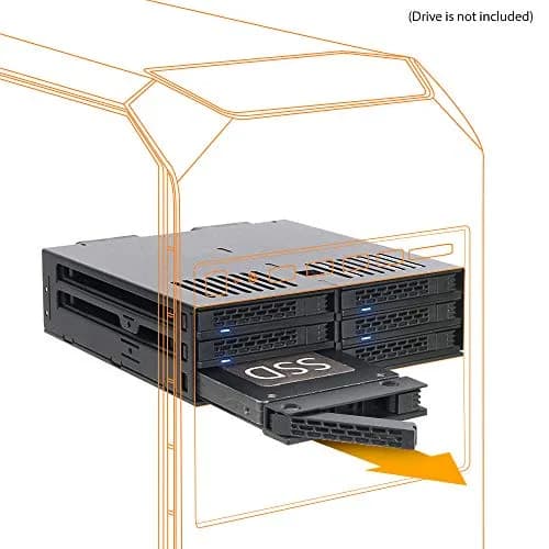ICY DOCK ExpressCage MB326SP-B 6 Bay 2.5” SATA HDD/SSD Hot Swap Enclosure | Dual Cooling Fan for 5.25” Bay thumbnail 2