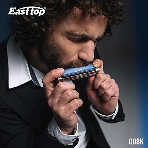 East top Diatonic Harmonica Key of F# 10 Holes | Rich Sound & Portable for Beginners & Pros thumbnail 7