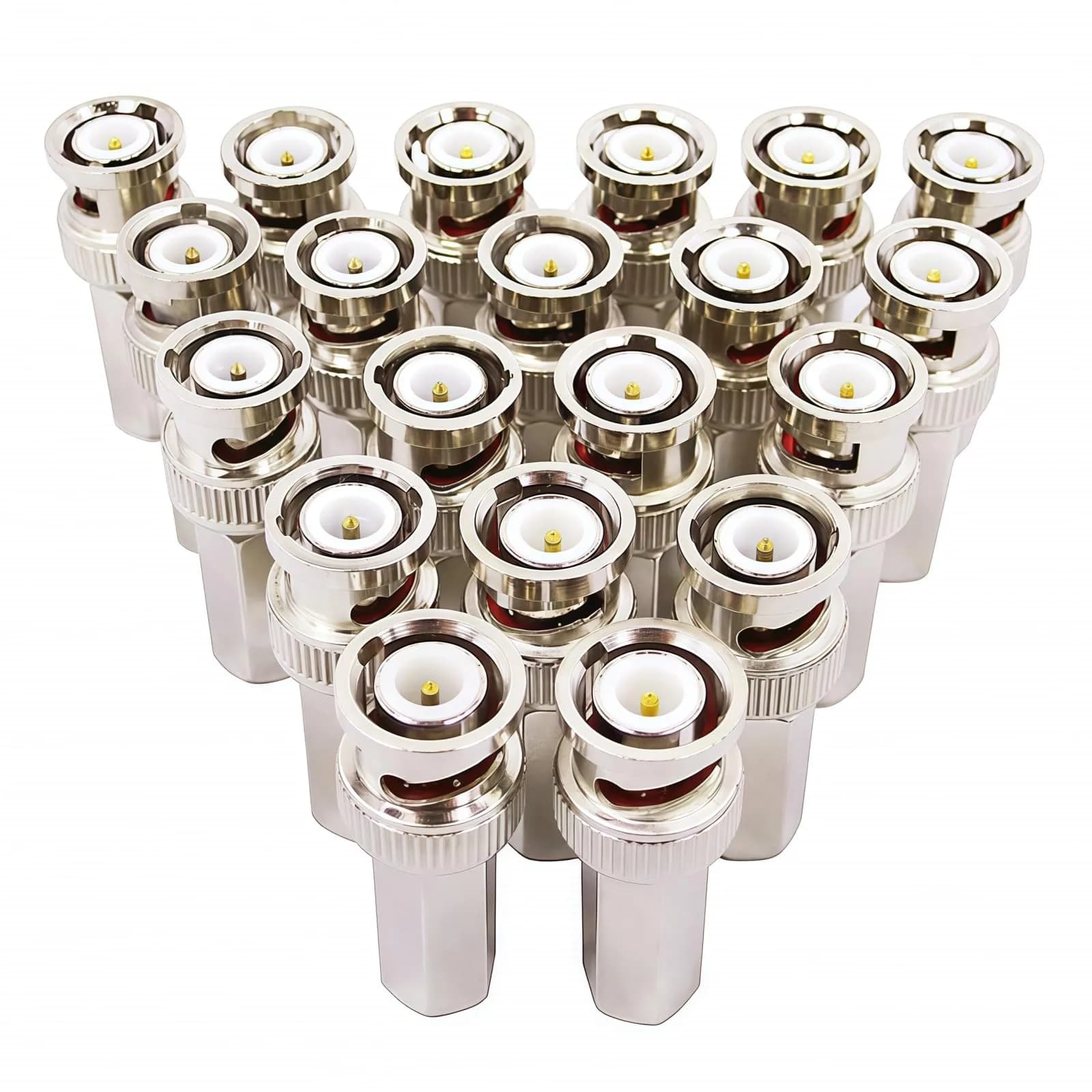 BeElion 20 PCS BNC Male Twist-on Connector for RG59 Coaxial Cable, 3-7mm Diameter | Professional-Grade CCTV Connector - main product image