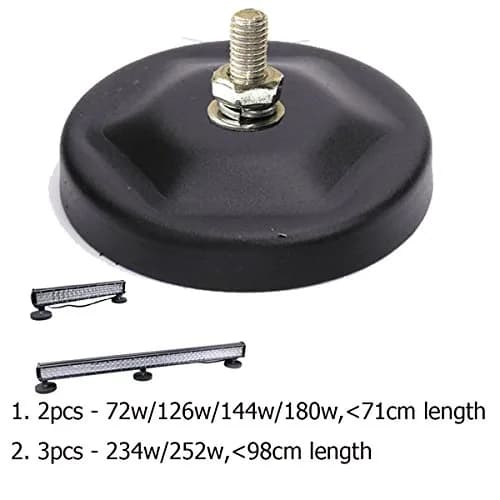 Lightronic 3" Round Ultra Strong Power Magnet Base, 2 Pack | Mount LED Offroad Lights Without Drilling thumbnail 6