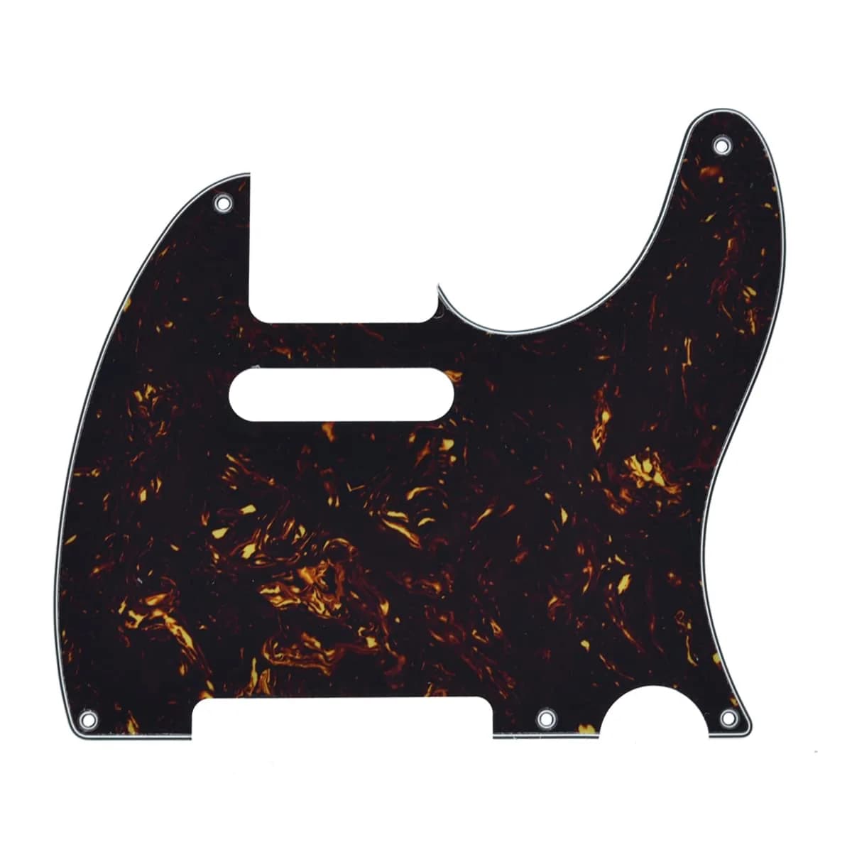 KAISH 5 Hole American Vintage Style Tele Pickguard Guitar Pick Guard Scratch Plate Dark Tortoise | 2.2mm Thickness — Dark Tortoise