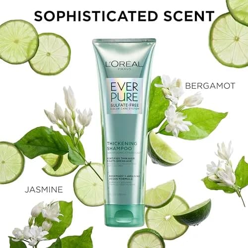 L'Oreal Paris EverPure Thickening Sulfate Free Shampoo 250ml (8.5 Fl Oz) | Strengthens Thin, Fragile Hair with Rosemary Leaf thumbnail 6