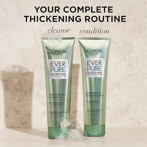 L'Oreal Paris EverPure Thickening Sulfate Free Shampoo 250ml (8.5 Fl Oz) | Strengthens Thin, Fragile Hair with Rosemary Leaf thumbnail 7