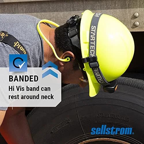 Sellstrom Reusable Banded Earplugs 25dB Noise Reduction Hi-Viz Green | NRR 27 Certified thumbnail 2