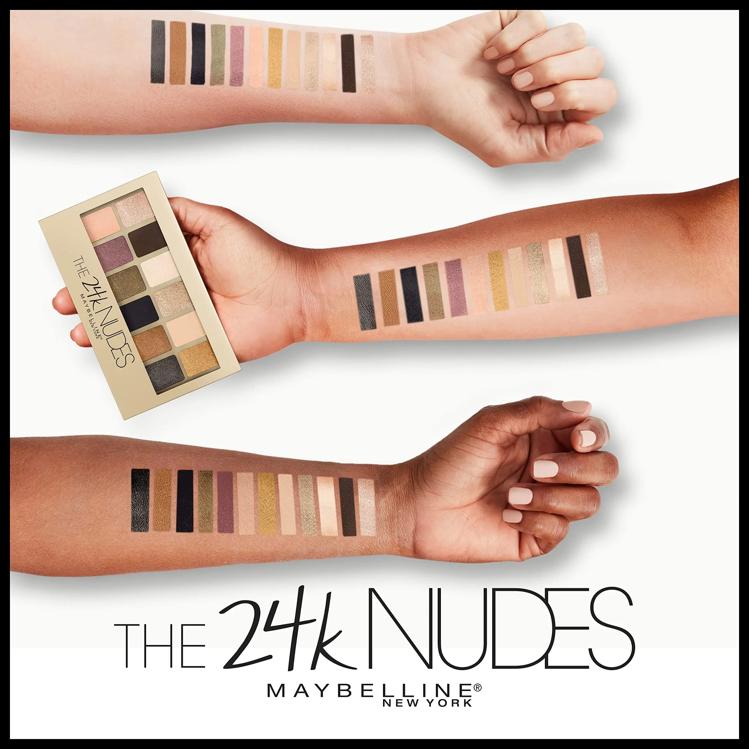 Maybelline The 24K Nudes Gold Eyeshadow Palette Makeup, 12 Shades | Blendable Powder thumbnail 5
