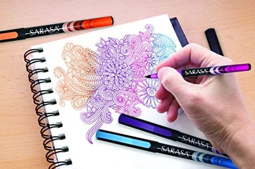 Zebra Pen Sarasa Fineliner Pen, 0.8mm, Blue (12-Pack) | Smooth Ink Flow for Artists & Students thumbnail 3
