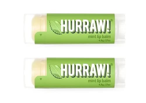 Hurraw! Mint Lip Balm 2 Pack | Organic, Vegan, Cruelty-Free, Made in USA thumbnail 1