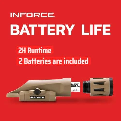 Inforce WMLx 800 Lumens Gen 2 Weaponlight White Light | High-Intensity, Lightweight, US-assembled thumbnail 2