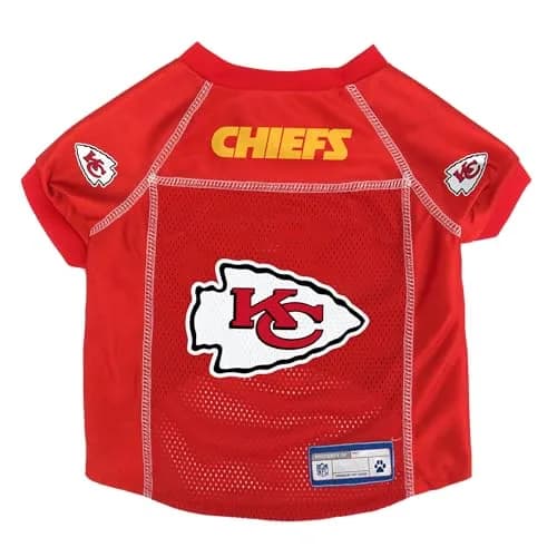 Littlearth NFL Kansas City Chiefs Basic Pet Jersey, Small | Team Color, Comfortable Polyester thumbnail 1