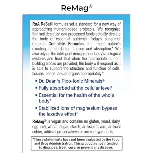 RnA ReSet ReMag Pico-Ionic Liquid Magnesium 479ml (16.2 Fl Oz) | NSF Certified for Sleep & Nerve Health thumbnail 2