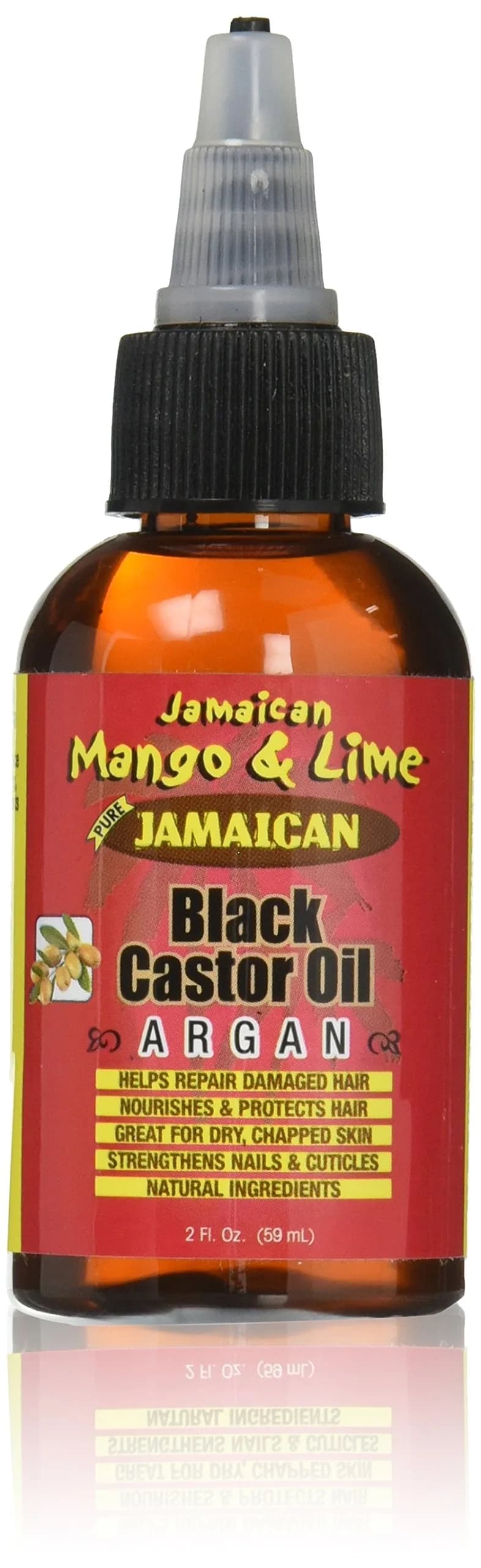 Jamaican Mango & Lime Black Castor & Argan Oil 2 fl oz | Strength & Shine for Natural Hair — Argan / 2 Fl Oz