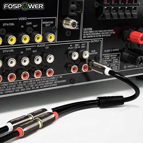 FosPower 8-inch RCA Y Adapter Cable | 1 Male to 2 Female Stereo Audio Splitter Connectors thumbnail 5