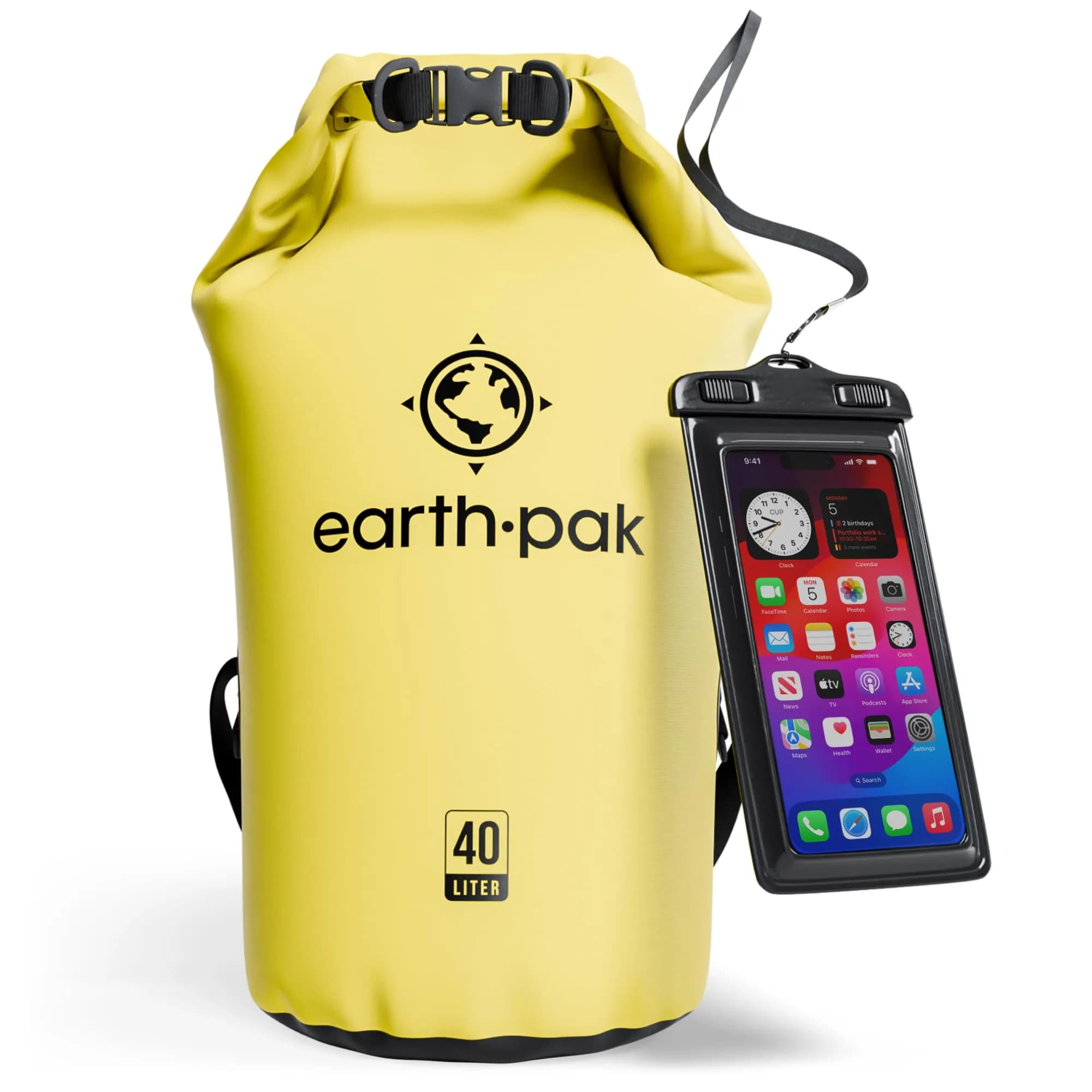 Earth Pak 40L Waterproof Dry Bag Backpack | Marine Roll Top Dry Sack for Kayaking