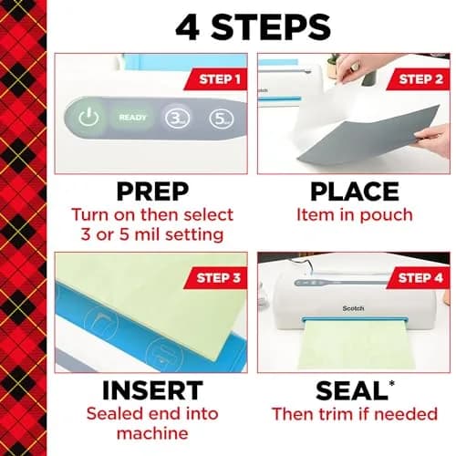 Scotch Thermal Laminating Pouches Variety Pack | Letter Size (21.6x27.9cm) & 4x6in (10x15cm) | Transparent, Photo-Safe Finish thumbnail 8