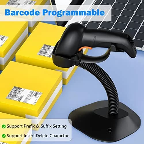Symcode Bluetooth Wireless Barcode Scanner with Auto-Sensing Stand & 2D QR Reader | 280g (9.88 oz) thumbnail 7