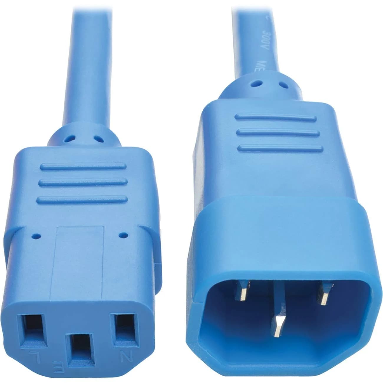 TRIPP LITE Heavy Duty Power Extension Cord 3 ft. (0.91 m) 15A 14AWG C14 to C13 Black | UL Listed & RoHS Compliant — Blue