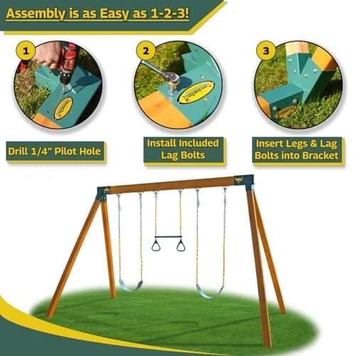 Eastern Jungle Gym Easy 1-2-3 A-Frame 2 Brackets | Heavy Duty Steel Playground Hardware thumbnail 3