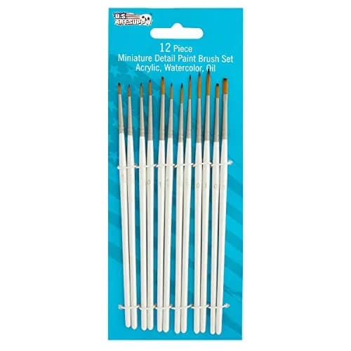 U.S. Art Supply Miniature Detail Paint Brush Set - 12 Miniature Brushes | Precision Fine Detail Art Tools thumbnail 2