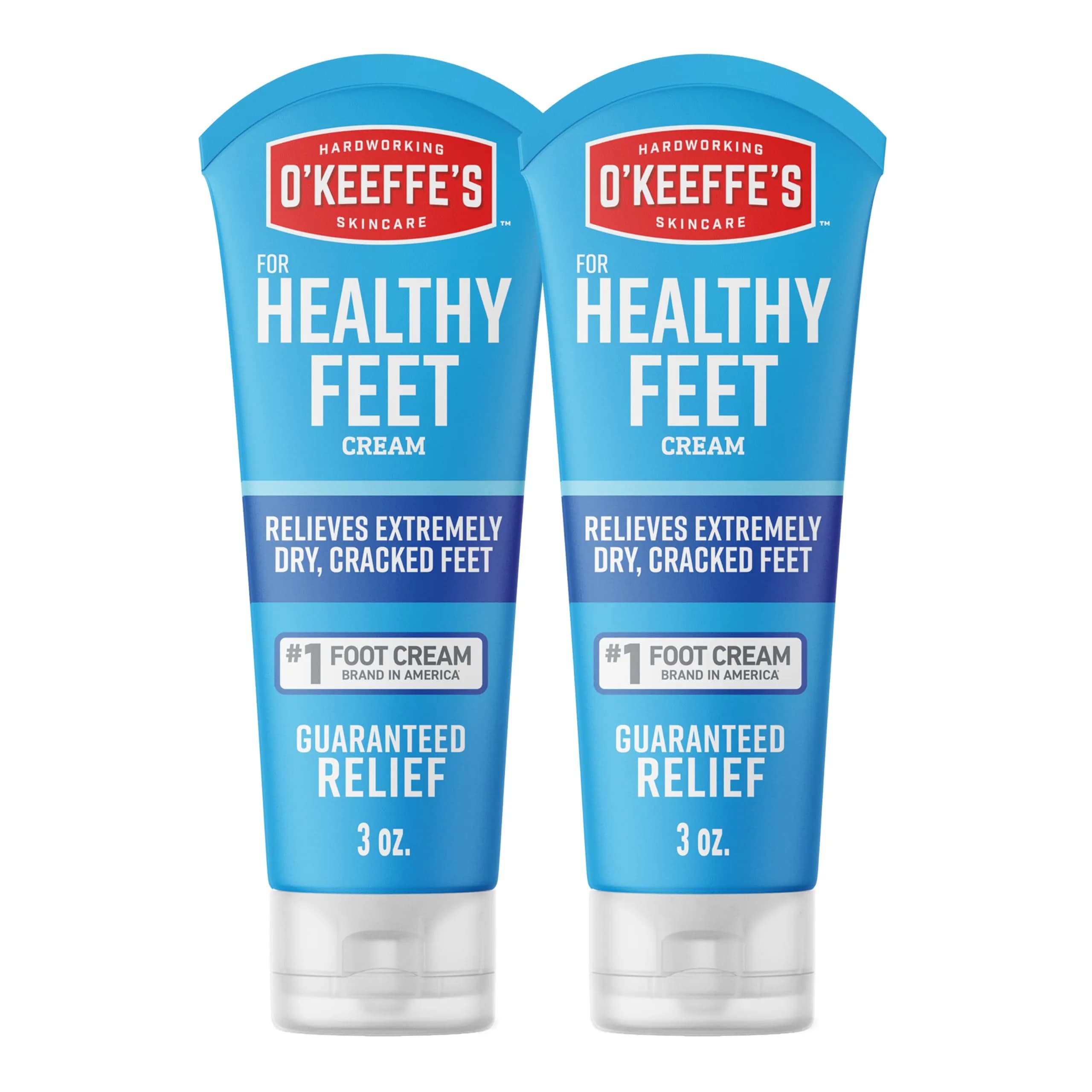 O'Keeffe's Healthy Feet Cream 7 oz (198 g) | Intensive Relief for Cracked Feet — 3 Ounce