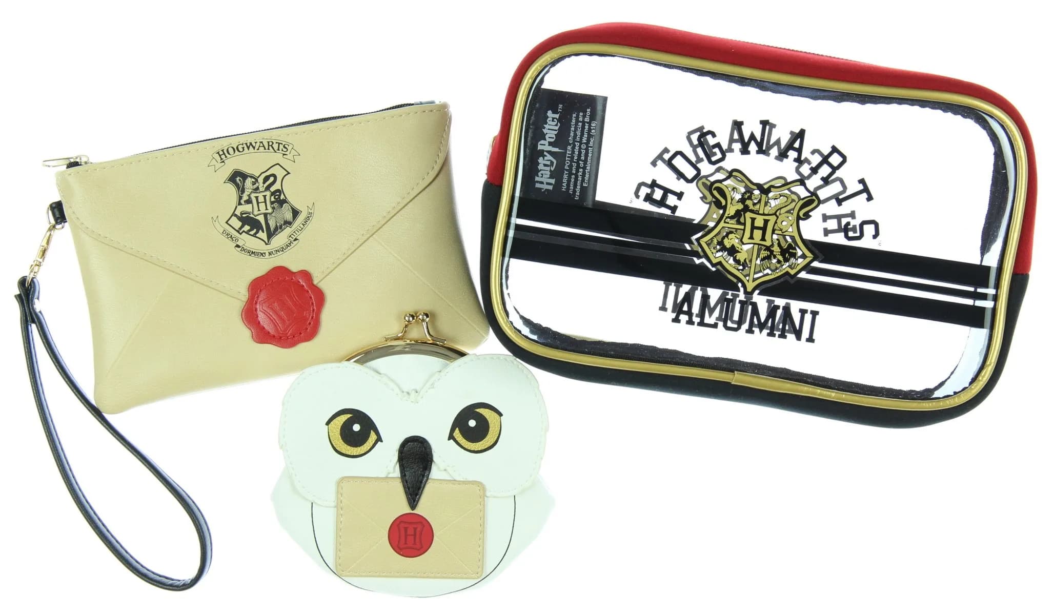 Bioworld Harry Potter Hogwarts Alumni Jrs. Gift Set Makeup Case Zip Wallet & Coin Purse | Officially Licensed Warner Brothers - main product image