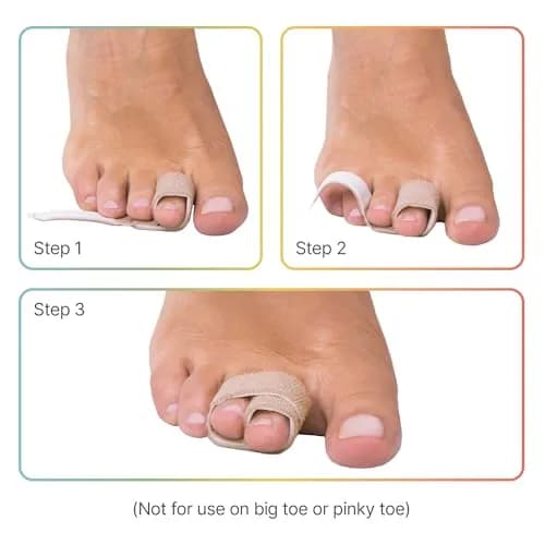 ZenToes Hammer Toe Straightener & Buddy Wraps 4 Ct | Orthopedic Brace for Broken Toes thumbnail 8