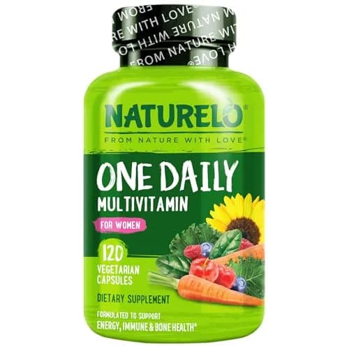 NATURELO One Daily Multivitamin for Women 120 Count | Plant-Based, Vegan, Non-GMO thumbnail 1