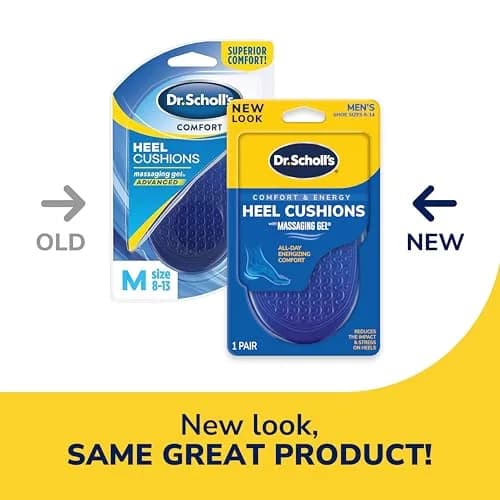 Dr. Scholl's Massaging Gel Heel Cushions for Men's Shoe Sizes 8-13 | All-Day Heel Pain Relief thumbnail 2