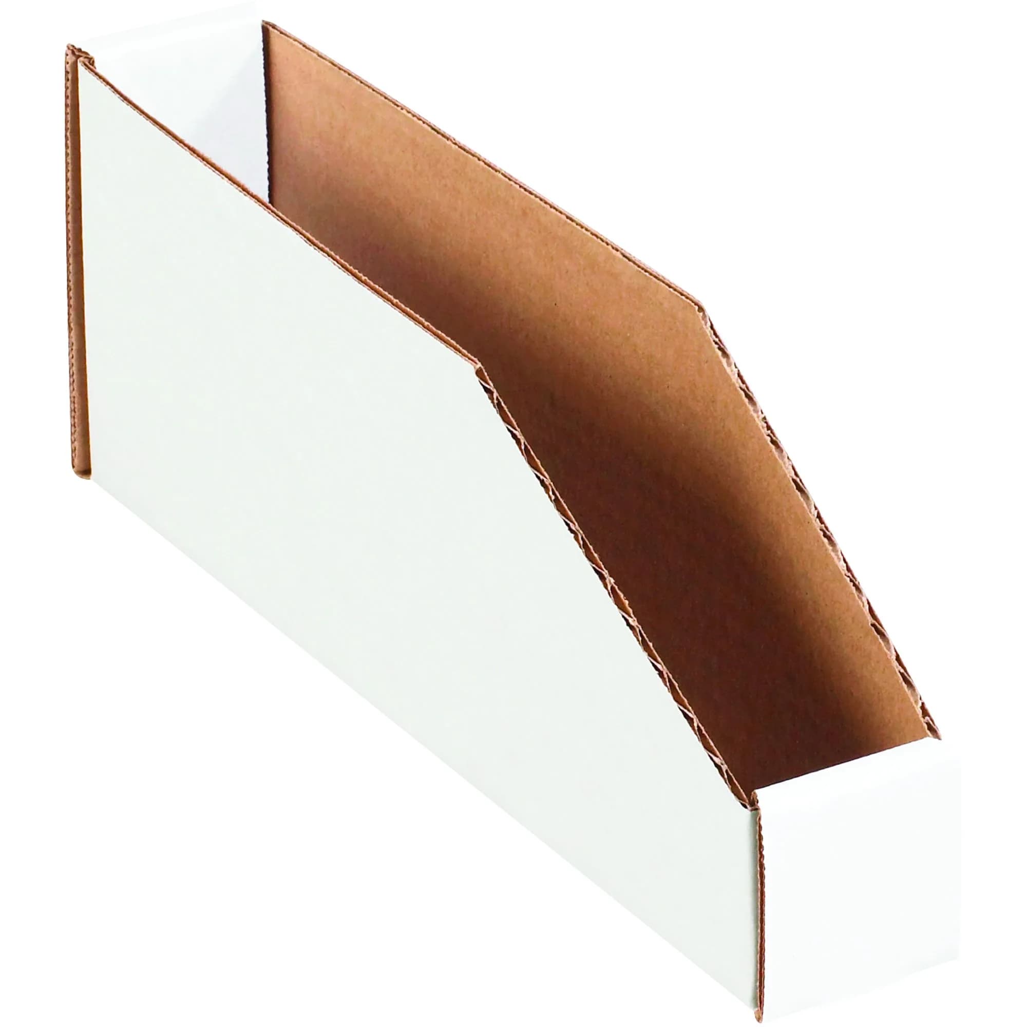 Tape Logic Open Top Bin Boxes 2" x 12" x 4 1/2" White Pack of 50 | Durable Corrugated Storage - main product image