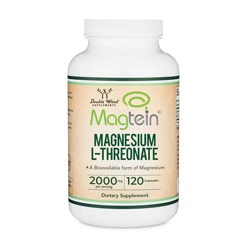 Double Wood Supplements Magnesium L-Threonate 2,000mg Capsules | 120 Count (2.8 oz / 0.1 kg) thumbnail 1