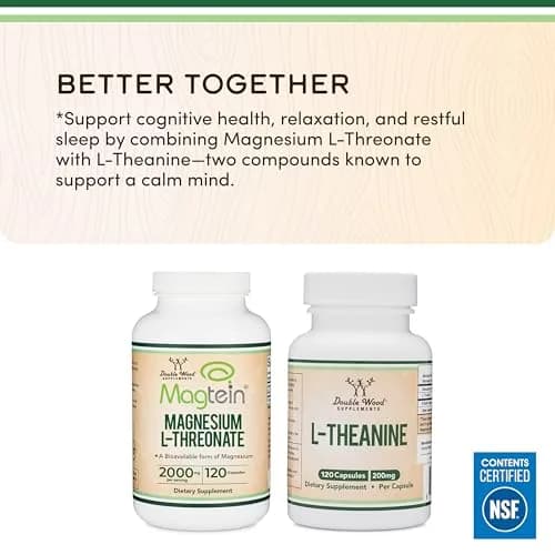 Double Wood Supplements Magnesium L-Threonate 2,000mg Capsules | 120 Count (2.8 oz / 0.1 kg) thumbnail 7