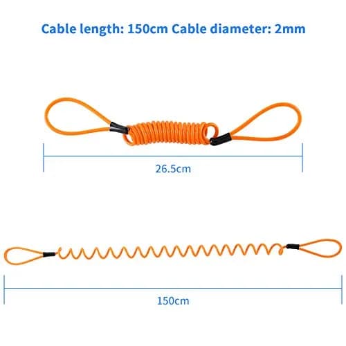 YOHOOLYO Black Alarm Disc Lock for Motorcycles & Scooters | 7mm Pin, 110dB Alarm, 5ft Reminder Cable thumbnail 9