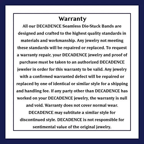 DECADENCE 10K White Gold Wedding Band 8mm | Italian Handcrafted Solid Gold Ring in Size 13.5 thumbnail 5