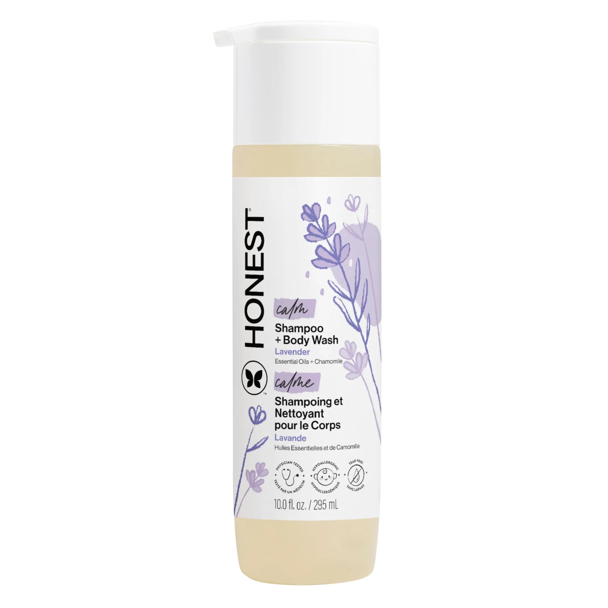 The Honest Company 2-in-1 Baby Shampoo & Body Wash Fragrance-Free Sensitive Skin 295ml (10 fl oz) | Gentle Cleanse for Delicate Skin — Lavender