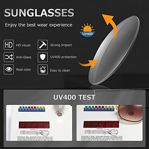 AEVOGUE Oversized Shield Sunglasses AE0336 | Retro Alloy Frame, 62mm Gradient UV Protection Lenses thumbnail 7