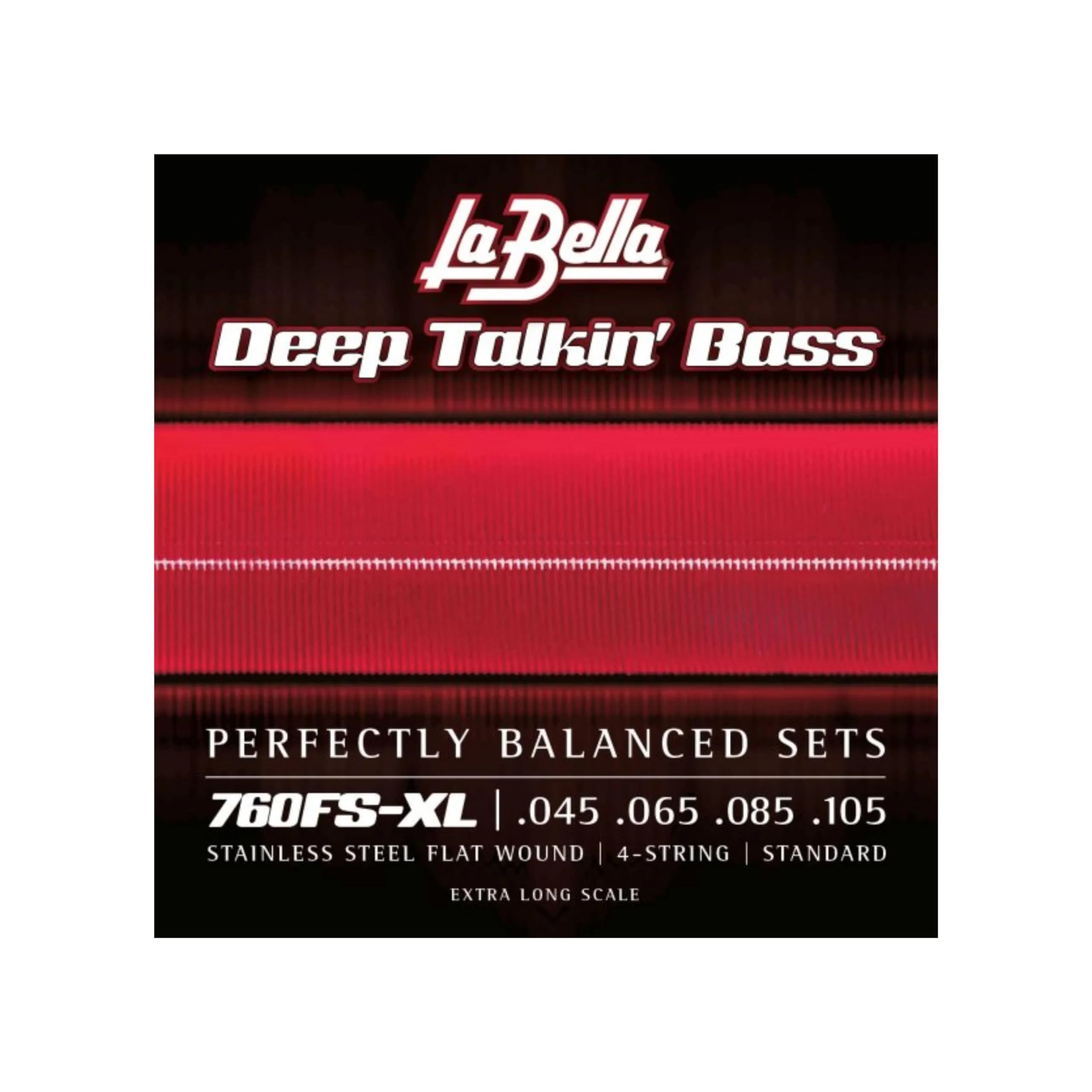 La Bella 760FS Deep Talkin' Bass Flatwound Bass Strings - Extra Long Scale .045-.105 Stainless Steel - main product image