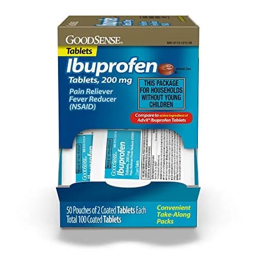 GoodSense Ibuprofen 200 mg Tablets | Powerful Pain Relief for Adults & Teens 12+ thumbnail 1