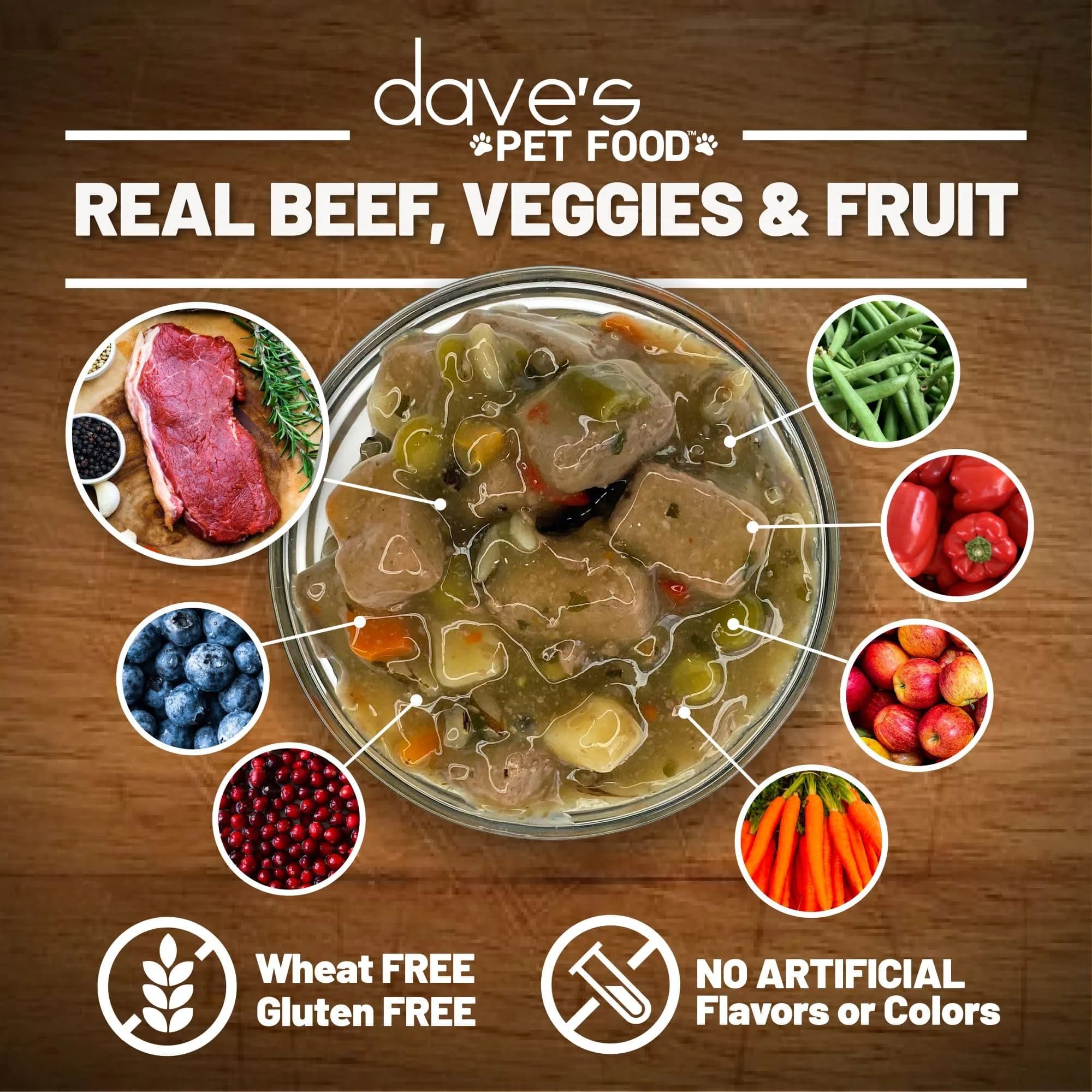 Dave's Pet Food Soft Dog Food, Meaty Beef in Gravy, 13.2 oz | Made in USA, Nutritious & Affordable thumbnail 4