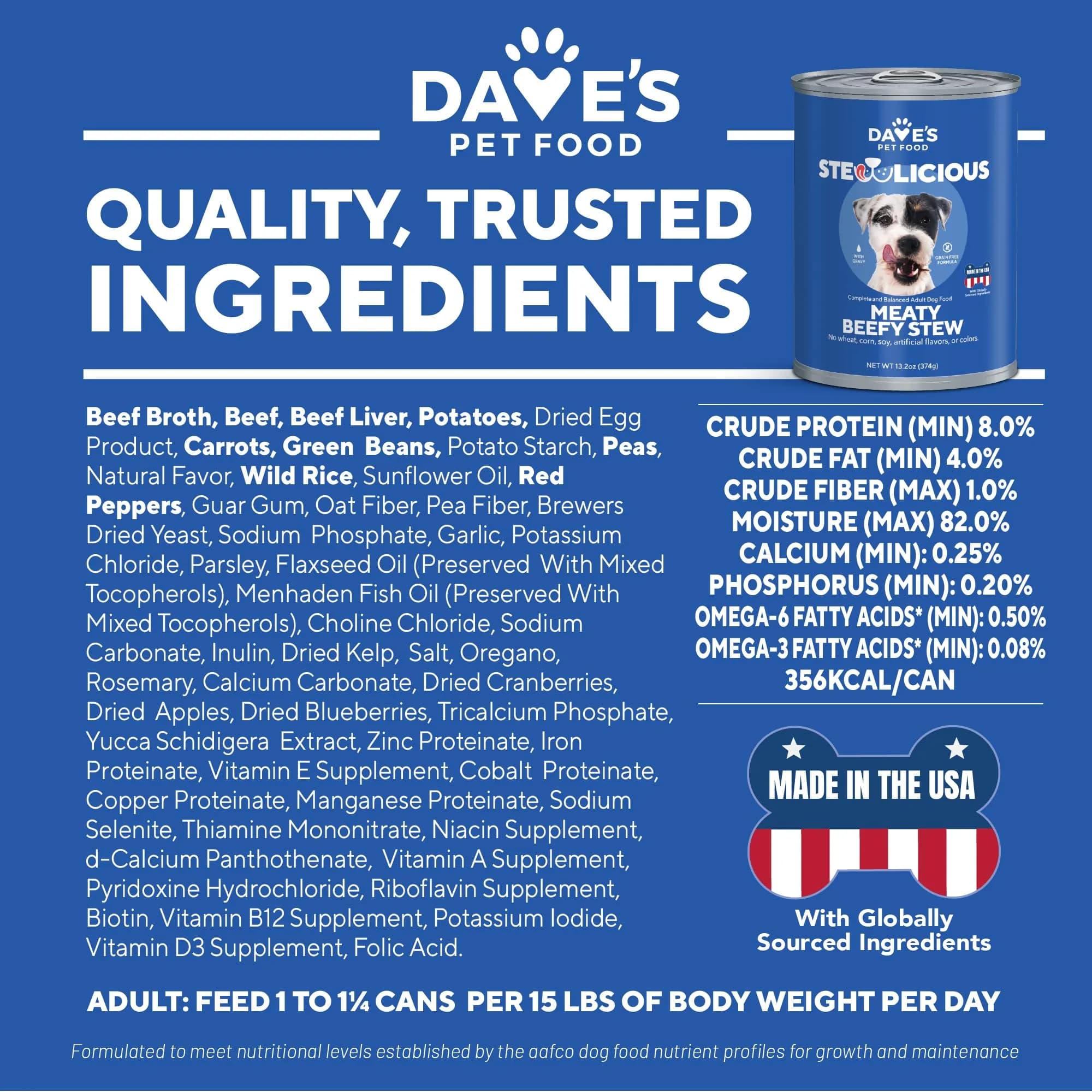 Dave's Pet Food Soft Dog Food, Meaty Beef in Gravy, 13.2 oz | Made in USA, Nutritious & Affordable thumbnail 6
