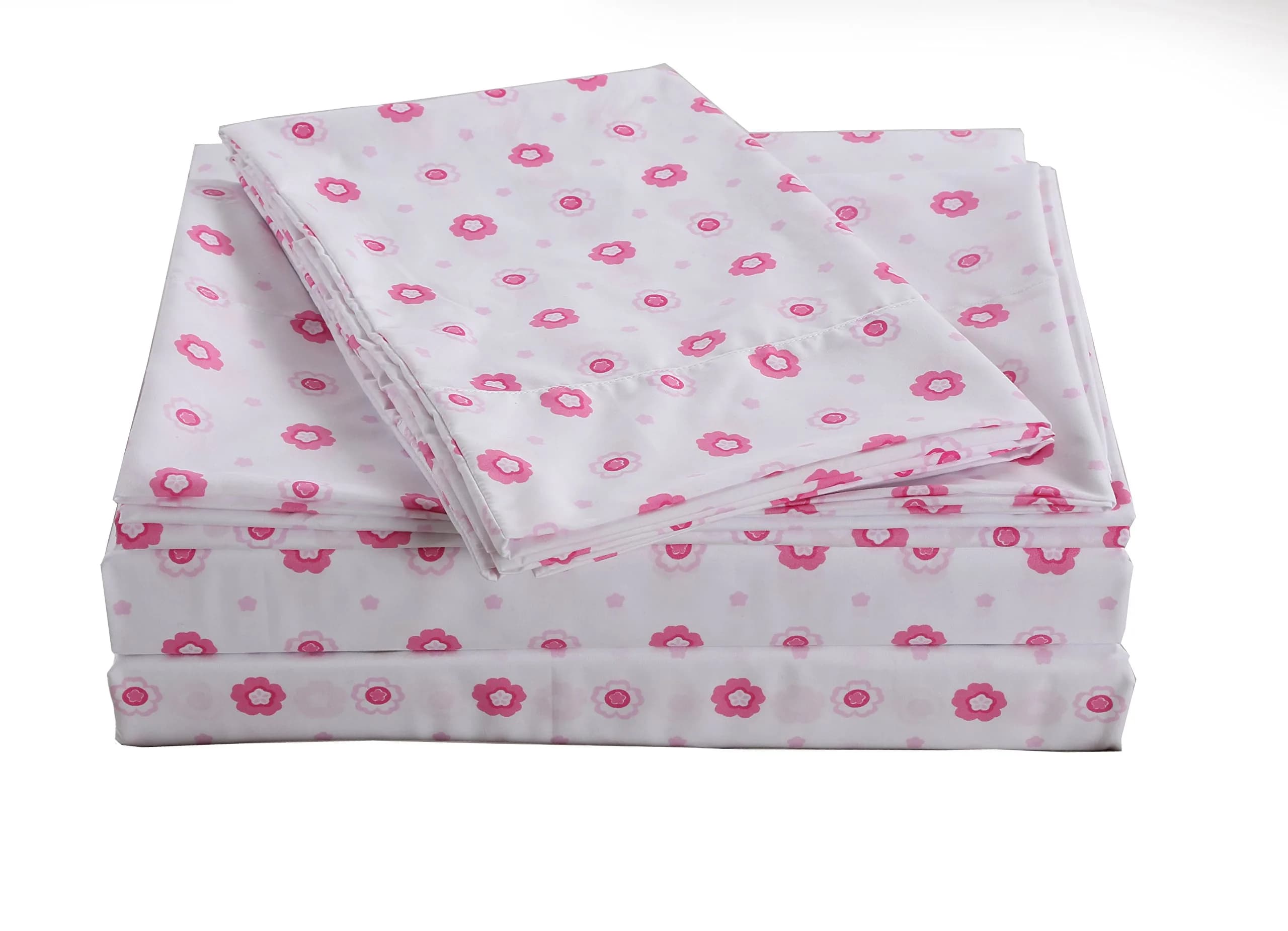Cozy Line Home Fashions Pink Greta Pastel Floral Sheets Set, Brushed Microfiber - Wrinkle, Fade, Stain Resistant - 3 Piece (Twin Sheet Set) - main product image