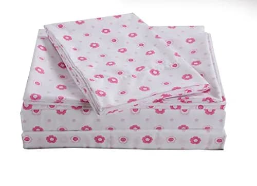 Cozy Line Home Fashions Pink Greta Pastel Floral Sheets Set, Brushed Microfiber - Wrinkle, Fade, Stain Resistant - 3 Piece (Twin Sheet Set) thumbnail 1