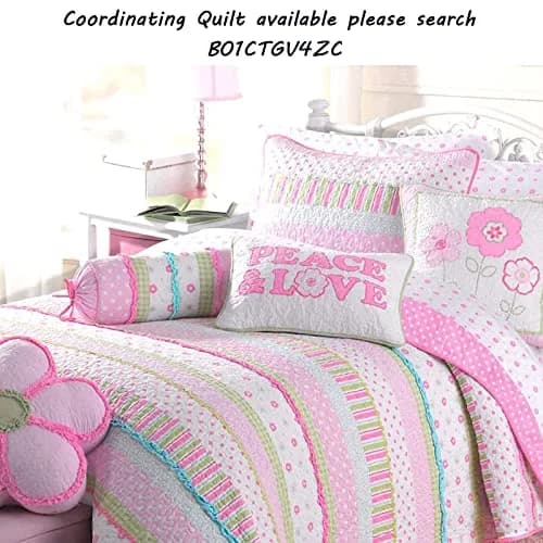 Cozy Line Home Fashions Pink Greta Pastel Floral Sheets Set, Brushed Microfiber - Wrinkle, Fade, Stain Resistant - 3 Piece (Twin Sheet Set) thumbnail 2