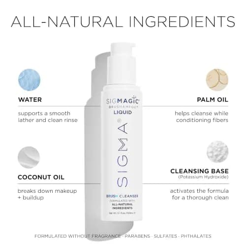 SIGMA BEAUTY SigMagic Brushampoo Liquid Makeup Brush Cleaner 150ml (5.1 fl Oz) | Cleans & Conditions Bristles thumbnail 2