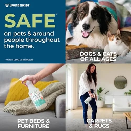Wondercide Flea Tick & Mosquito Spray for Pets & Home - Cedarwood 16 fl oz | Natural Plant-Powered Pest Control thumbnail 4