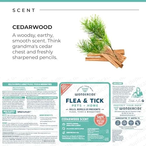 Wondercide Flea Tick & Mosquito Spray for Pets & Home - Cedarwood 16 fl oz | Natural Plant-Powered Pest Control thumbnail 6