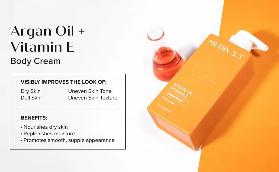 Medix 5.5 Argan Oil Cream + Vitamin E 473ml (15 Fl Oz) | Hydrates & Firms Skin thumbnail 9